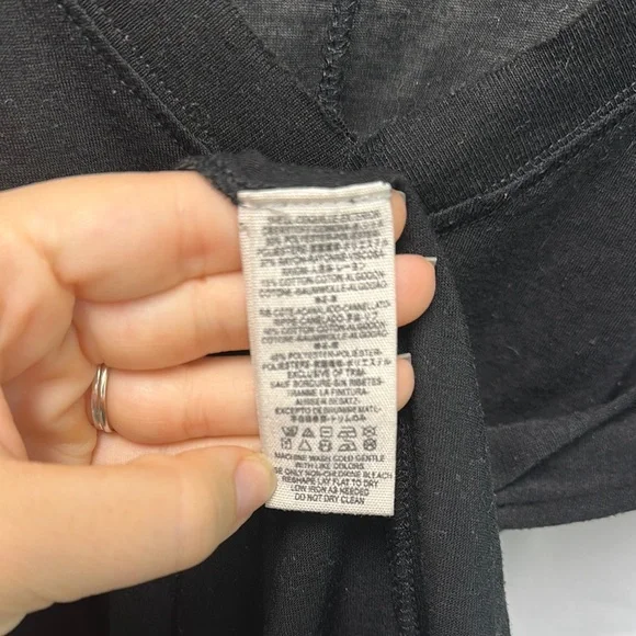 We The Free Black Semi Sheer High Low V-Neck Short Sleeve Tee - Picture 4 of 7